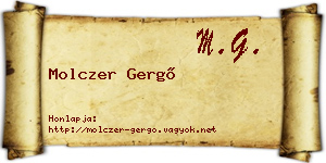 Molczer Gergő névjegykártya